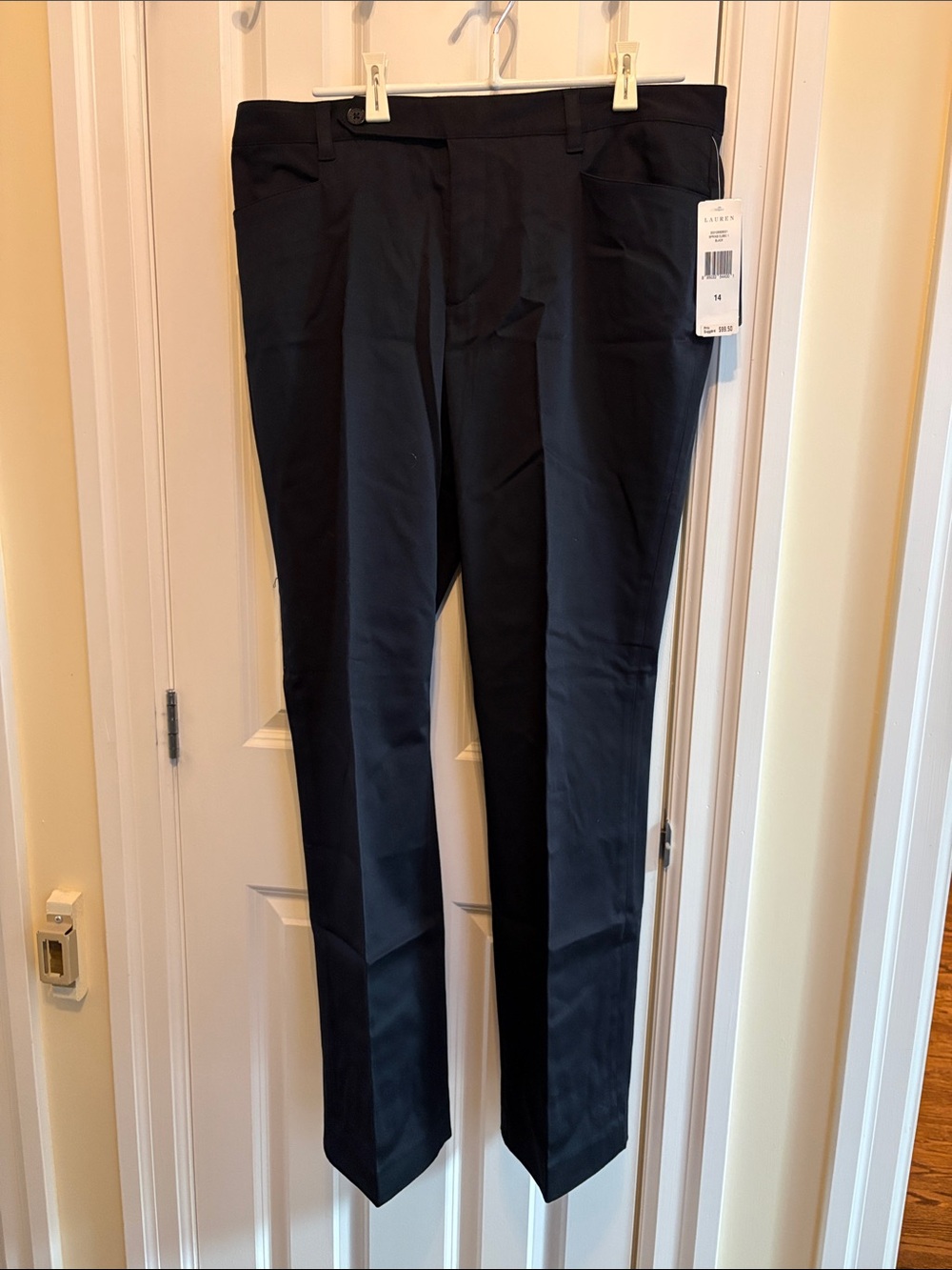 Lauren Ralph Lauren Adelle Black Straight-Leg Dress Pants